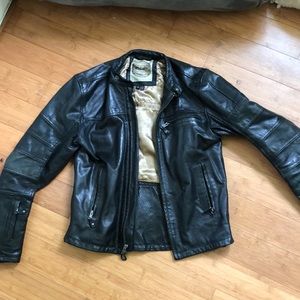 Leather motorcycle jacket